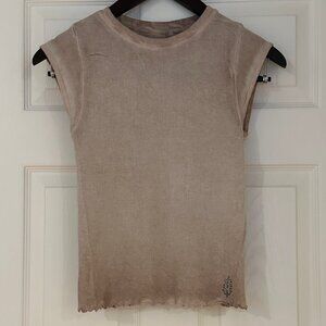 NWOT Free People Movement Double Point Tee Mineral Wash Tan - Size XS/S